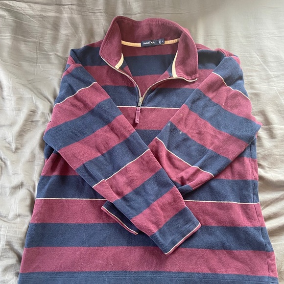 Thrifted Nautica quarter zip sweater - Picture 3 of 3